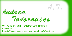 andrea todorovics business card